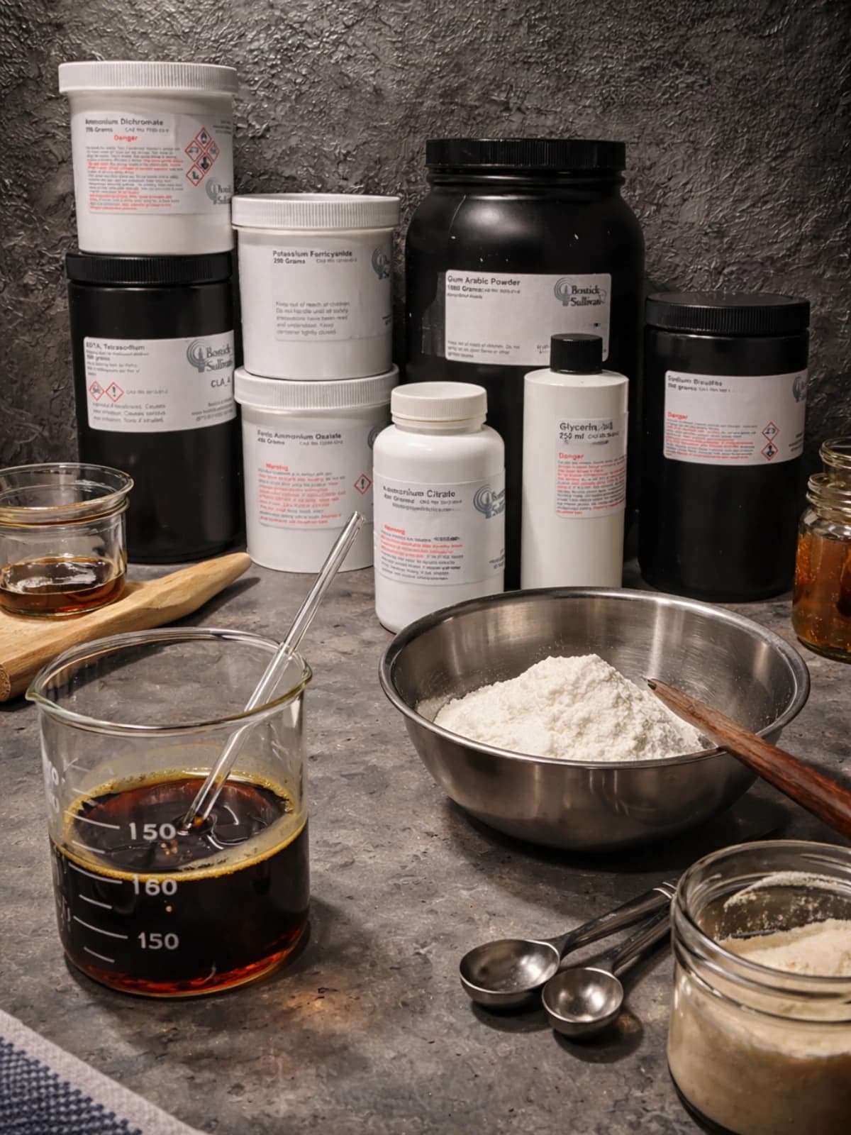 Ziatype and cyanotype chemistry.